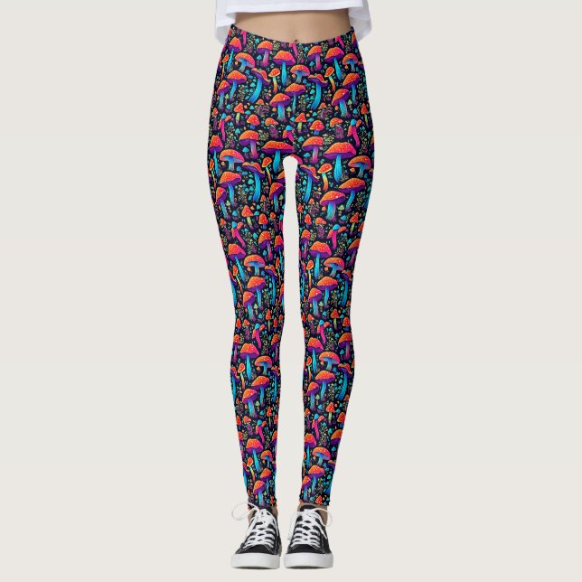 Leggings Retroativas do Groovy MuShroom (Frente)