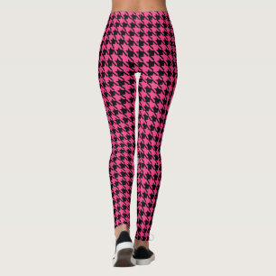 Leggings Rosa Brilhante Xadrez Retro