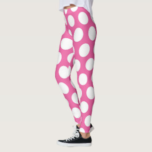 Leggings Rosa com Bolinhas Polka Dot Jumbo Love Bu