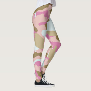 Leggings Rosa E Khaki Camo
