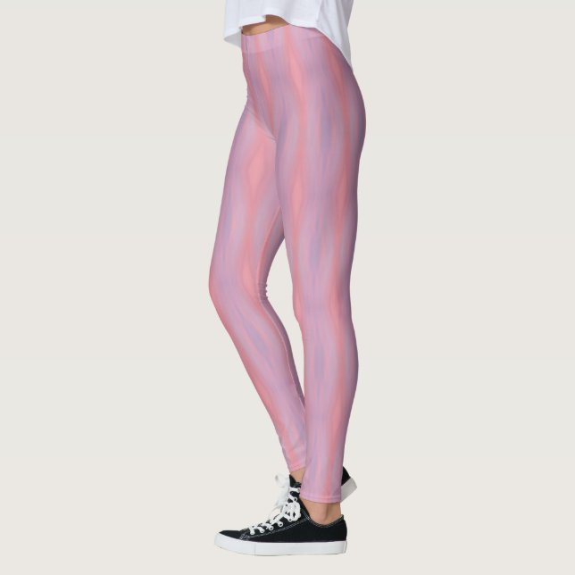 Leggings Rosa e Roxo com Padrão para Senhoras (Esquerda)