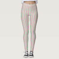 Leggings rosa e verde