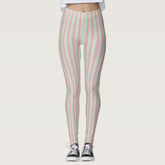 Leggings rosa e verde