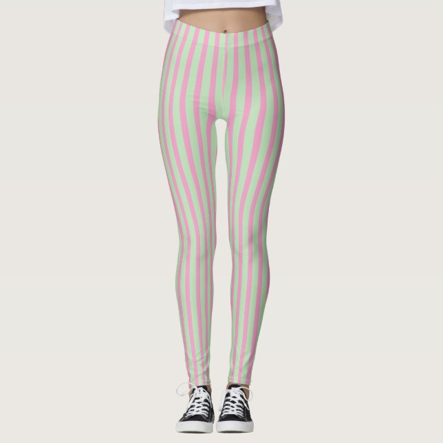 Leggings rosa e verde (Frente)