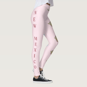 Leggings Rosa Flor do Estado do Novo México Yucca
