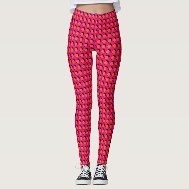 Leggings Rosa Laranja Manchadas (Frente)