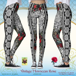 Leggings Rosa marroquinas Vintage