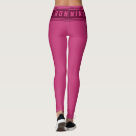 Leggings Rosa Roxo com Corrida de Texto
