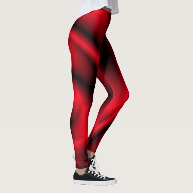 Leggings roxas vermelhas e pretas (Direita)