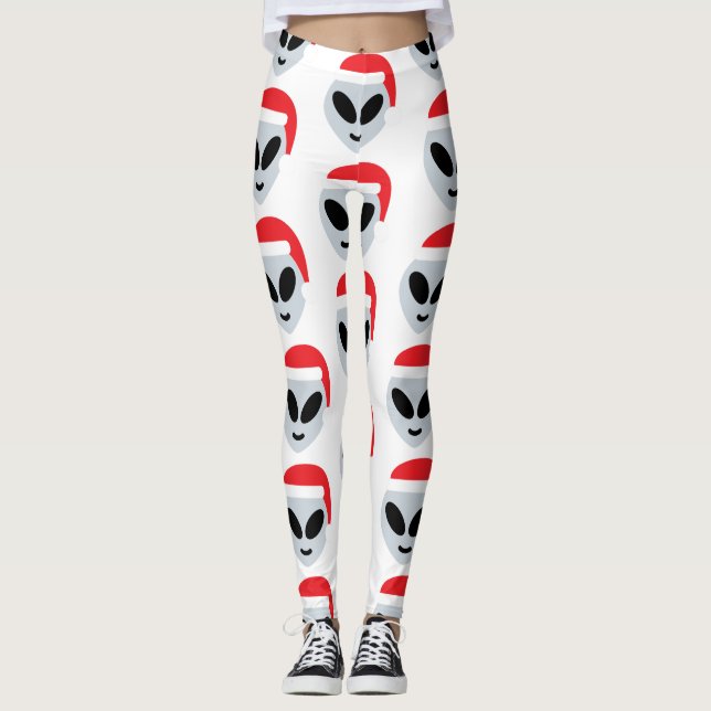 leggings santa claus alienígena emoji (Frente)