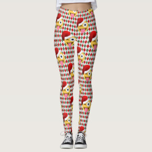 leggings santa claus piscar os olhos emoji