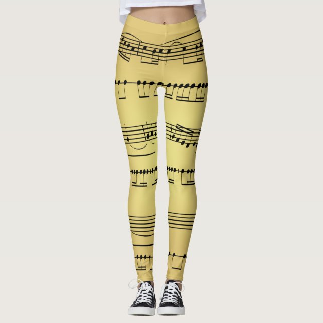 Leggings ~ Sheet Music ~ Golden Background ~  (Frente)