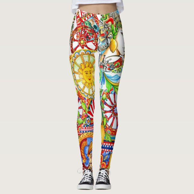 Leggings sicilianas Art & Lemon Dolce Motif (Frente)
