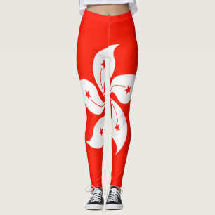 Leggings sobre Bandeiras de Hong Kong