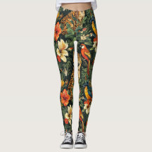 Leggings Sobre Impressão da selva tropical