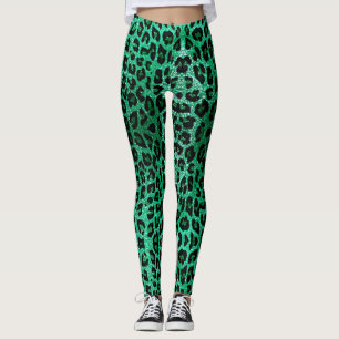 Leggings Sparkle Verde Leopardo