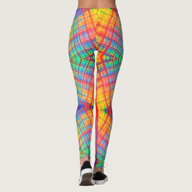 Leggings Super Funky Abstrato Arco-íris (Verso)