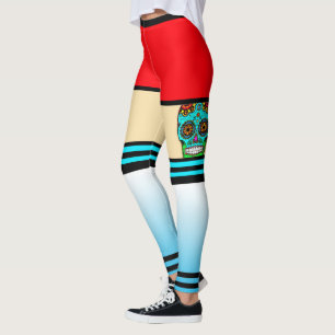 Leggings Tatuagem de Crânio de Açúcar