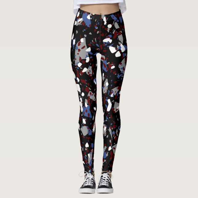Leggings Terrazzo Pretas (Frente)
