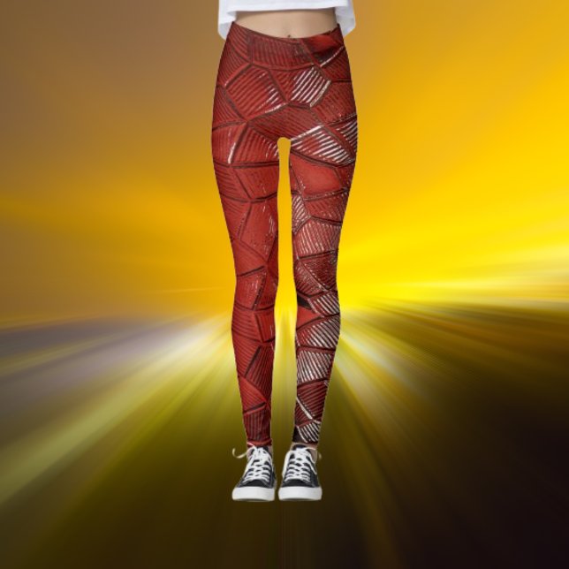 Leggings Texturizadas Crimson Flow (Criador carregado)