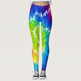 Leggings Tie Dye Arco-Íris 🌈 Yoga Colorido em E