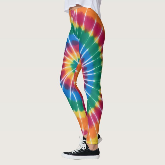 Leggings tie-dye, coloridas vibrantes (Esquerda)