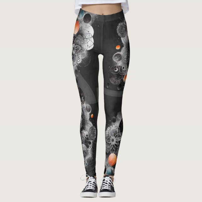 Leggings tout-imprimé "Geometric Grid Funk" (Frente)