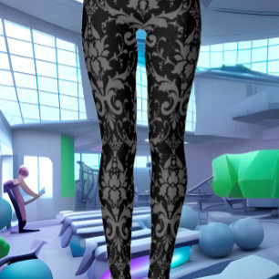 Leggings trabalhistas femininas da Cor damasco neg