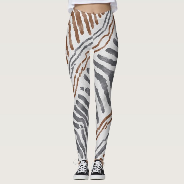 Leggings Tribais Boho Listradas (Frente)