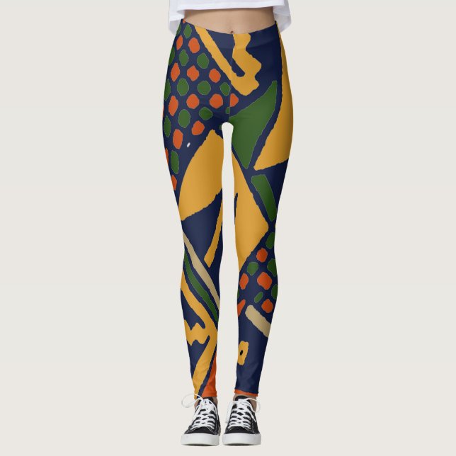 Leggings Tribais Coloridos (Frente)