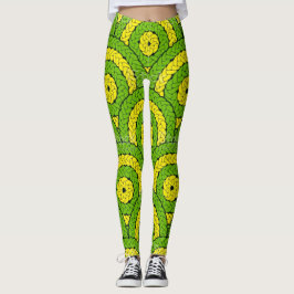 Leggings tropicais de limão-Limão
