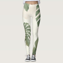 Leggings Tropical Escape – Calça de Yoga Folha de