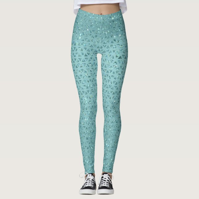 Leggings Turquesas Sparkly (Frente)