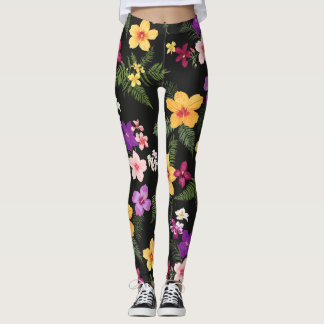 Leggings Ultra Florais Tropicais Hibiscus