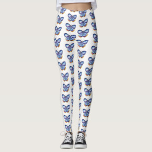 Leggings Únicas De Desenho De Aquarelas Da Borbole