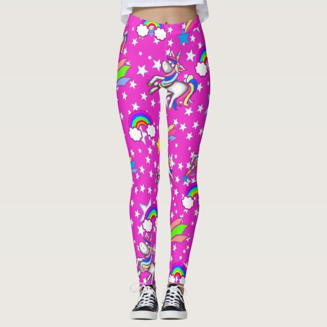 Leggings Unicórnio Rosa (Frente)