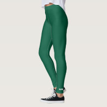 Leggings verde com texto personalizado em negrito 