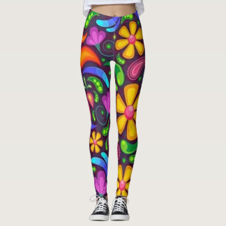 Leggings verde floral moderno de rosas lifewomenst