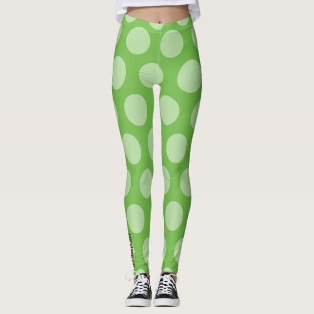 Leggings Verde Sonho Grande Bolinha (Frente)
