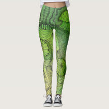 Leggings verdes de fevereiro
