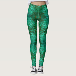 Leggings verdes de madeira.