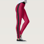Leggings vermelhas Black Side Strike ou Choose Col<br><div class="desc">Cores personalizadas - Esportes Black Side Stripe Red Leggings - Design MIGNED - ou Escolha / Adicione sua faixa e suas cores!</div>