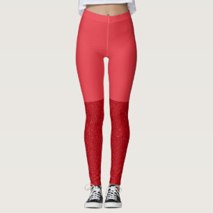 Leggings Vermelhas Tomate com Gradiente e Pontos
