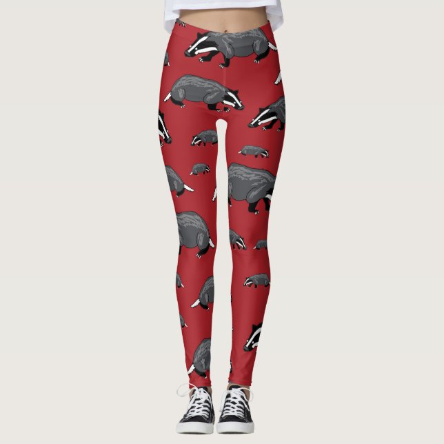 Leggings Vermelho Texugo (Frente)