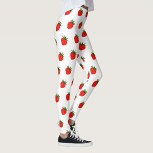 Leggings Vermelhos de Morango, Presente Fofo para