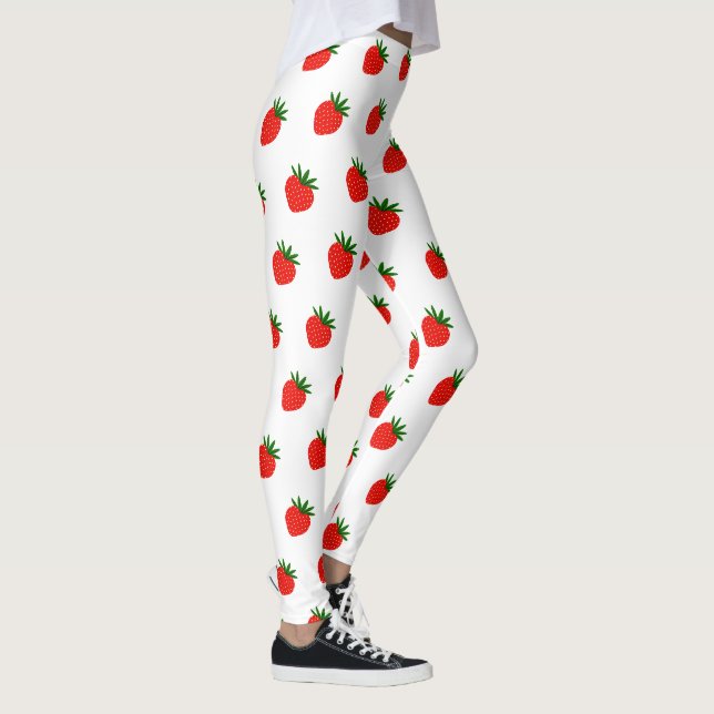 Leggings Vermelhos de Morango, Presente Fofo para  (Direita)