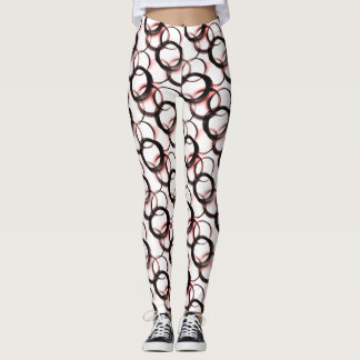 Leggings Véu de Obsidiana – Círculos Monocromático