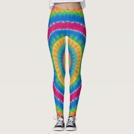 Leggings vibrantes e tingidas