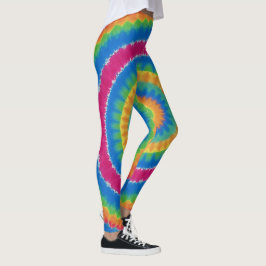 Leggings vibrantes e tingidas