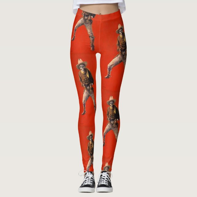 Leggings Vintage Skeleton Cowboy (Frente)